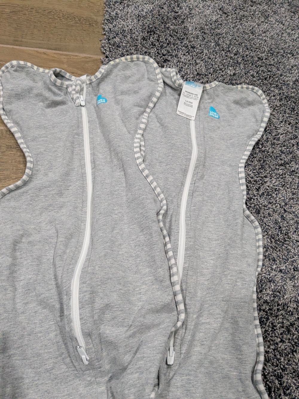 Love to Dream Gray 2-Pack Swaddle Sleep Sacks